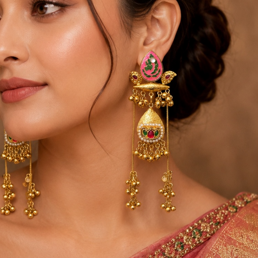 Kalini Earrings - Pink
