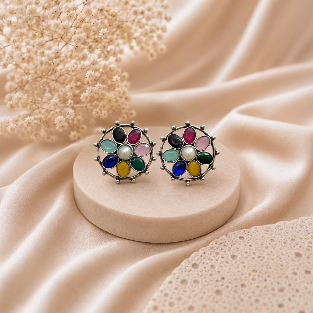 Piya Brass Studs - Multi