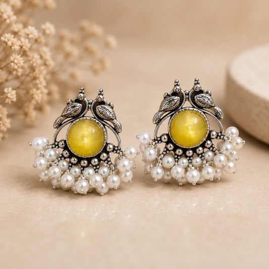 Tira Brass Studs - Yellow