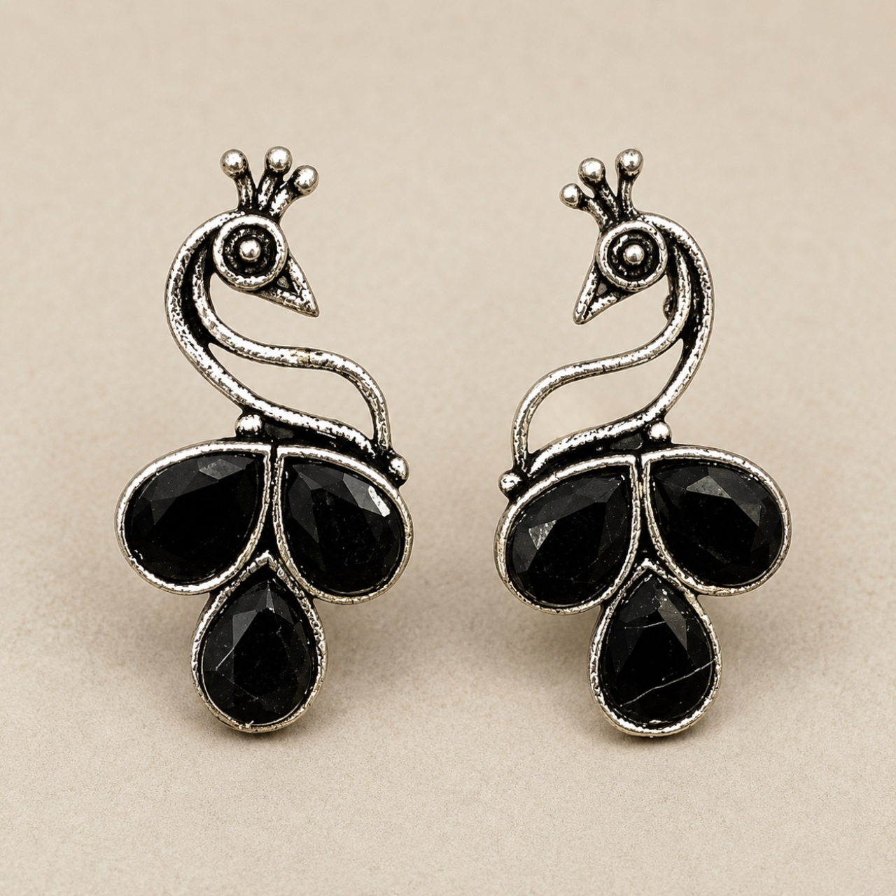 Morni Brass Studs - Black