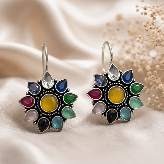 Hina Brass Studs - Multi