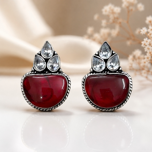Hemu Brass Studs - Red