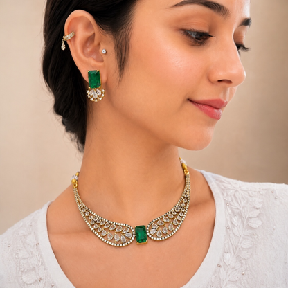 Ruhi Ad Hasli Necklace - Green